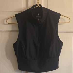 Spyder Women's Black High-Neck Crop Top